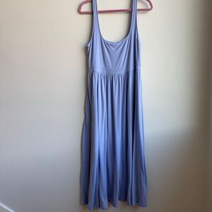 Wilfred Aritzia Market Slit Midi Dress Sleeveless Lilac Purple Size XL Tencel